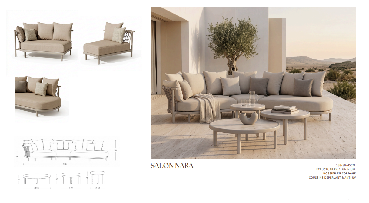 Salon de Jardin NARA – Ensemble Outdoor Premium