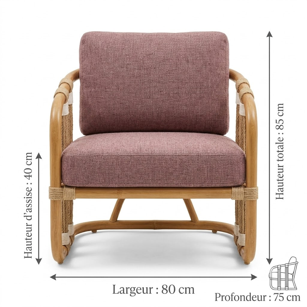 Fauteuil SABLIER Tressé