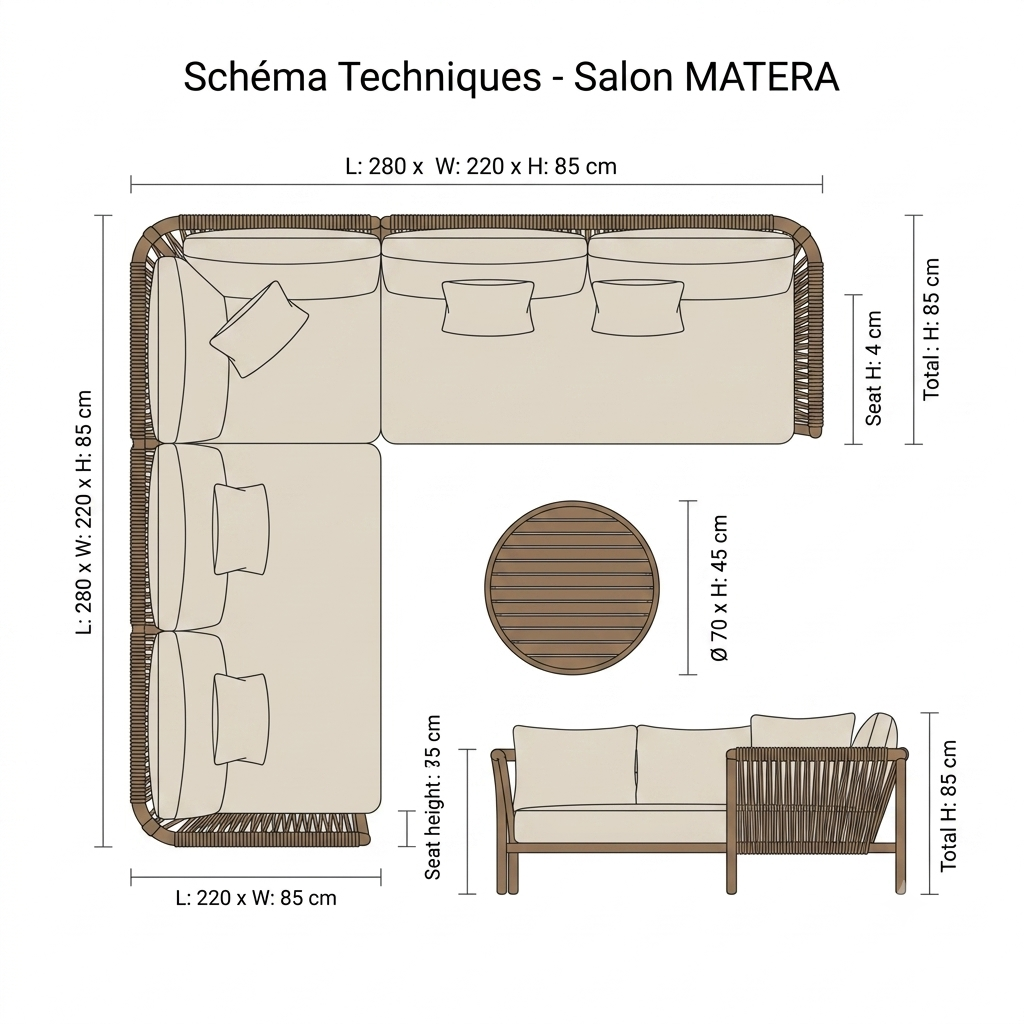 Salon de Jardin MATERA